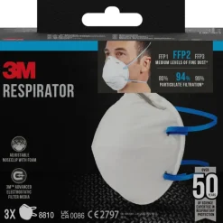Persoonlijke Bescherming > 3M fijnstofmasker cupvorm 8810 3 stuks