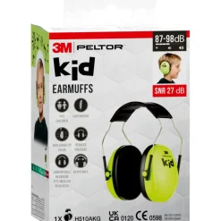 Persoonlijke Bescherming > 3M gehoorbescherming voor kinderen H510AK neongroen (87-98 dB)