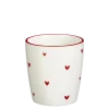 Mok hart rood - h9,5xd9cm