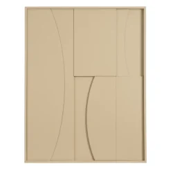 Muurdecoratie beige FSC 100% - l70xb90xh2,5cm