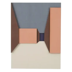 Muurdecoratie blauw - l30xb2xh40cm