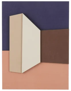 Muurdecoratie blauw - l30xb2xh40cm