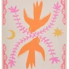 Muurdecoratie vogel oranje FSC Mix - l40xb50xh3cm