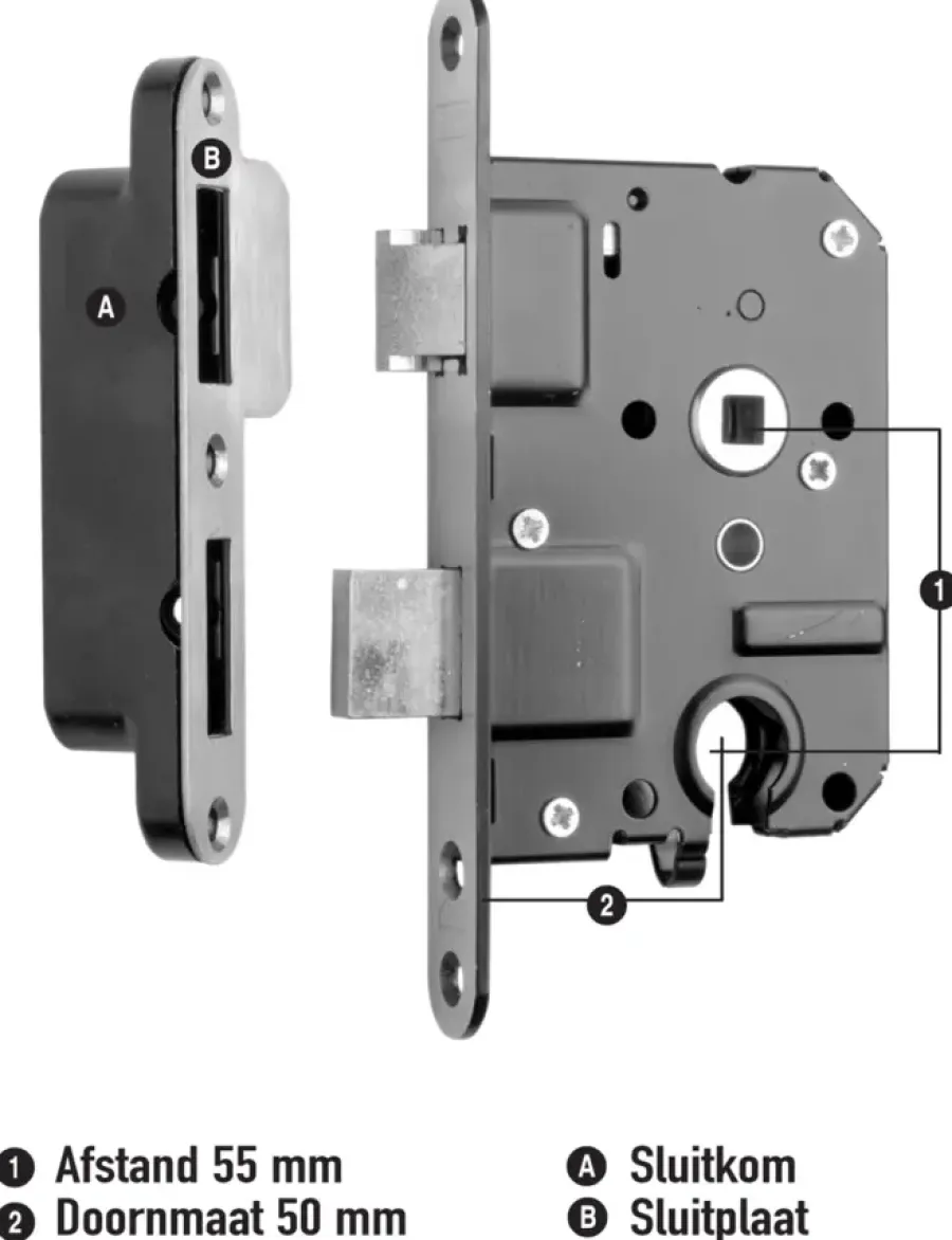 Deursloten|Cilinders > Nemef 1200 serie veiligheidsslot SKG1 buitendeur 55 mm