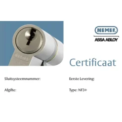 Cilinders|Cilinders > Nemef veiligheidscilinder NF3+ 30/30 mm SKG 3-sterren gelijksluitend (3 stuks)