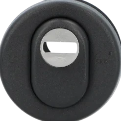Deurbeslag Buitendeur|Deurbeslag Buiten > Nemef veiligheidsrozet 3441-II zwart rond 60mm SKG***
