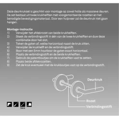 Deurbeslag Binnendeur|Deurklinken > Novidade deurkrukset Porto rond rozet zwart RVS