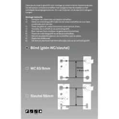 Deurbeslag Binnendeur|Deurklinken > Novidade deurkrukset Wenen recht blind schild zwart RVS