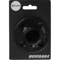 Novidade steigerbuis koppelstuk voetplaat zwart ø 21 mm