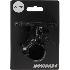 Novidade steigerbuis koppelstuk leuningdrager zwart ø 21 mm