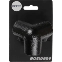 Novidade steigerbuis koppelstuk hoekstuk zwart ø 21 mm