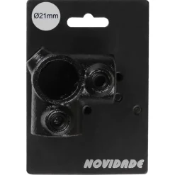 Novidade steigerbuis koppelstuk hoekstuk zwart ø 21 mm