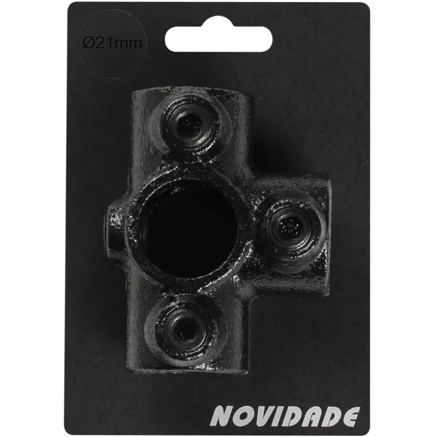 Novidade steigerbuis koppelstuk t-stuk zwart ø 21 mm