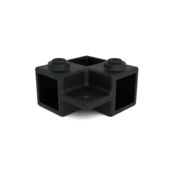 Novidade steigerbuis koppelstuk vierkant zwart ø 25 mm