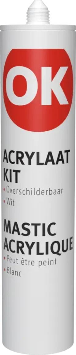 Toebehoren En Benodigdheden > OK Acrylaatkit wit 290 ml