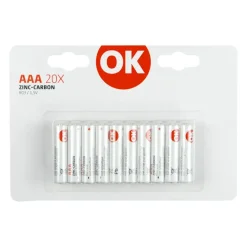 Batterijen > OK Batterij Zinc AAA 20 stuks