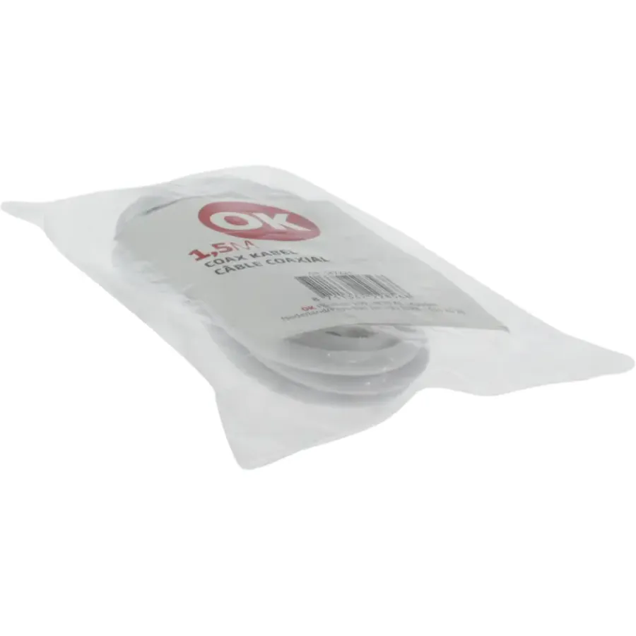 Audio & Video Accessoires > OK Coax Snoer 1,5 Meter Wit