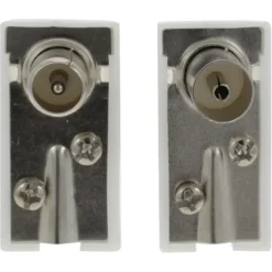 Audio & Video Accessoires > OK Coax stekkerset male/female wit
