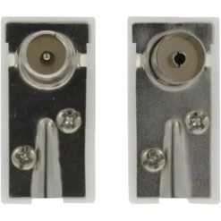 Audio & Video Accessoires > OK Coax stekkerset male/female wit