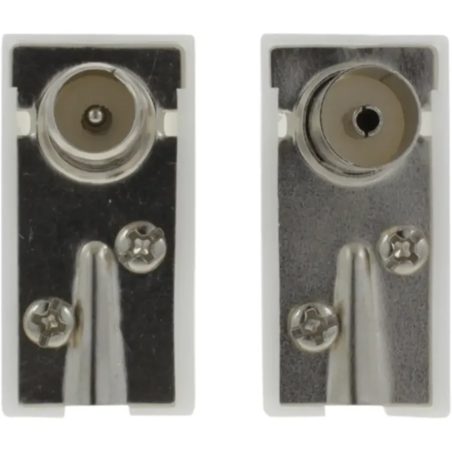 Audio & Video Accessoires > OK Coax stekkerset male/female wit