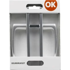 Deurbeslag Binnendeur|Deurklinken > OK deurkruk set Bl recht blind schild aluminium