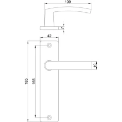 Deurbeslag Binnendeur|Deurklinken > OK deurkruk set Bl recht blind schild aluminium