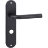 Deurbeslag Binnendeur|Deurklinken > OK deurkrukset Ovaal kortschild WC 63/8mm aluminium zwart