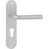 Deurbeslag Binnendeur|Deurklinken > OK deurkruk set ovaal schild profielcilindergat 55 mm aluminium