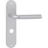 Deurbeslag Binnendeur|Deurklinken > OK deurkruk set ovaal schild vrij-bezet sluiting 63/8 mm aluminium