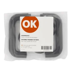 Deurbeslag Binnendeur|Deurklinken > OK deurkruk set rond rozet zwart plastic