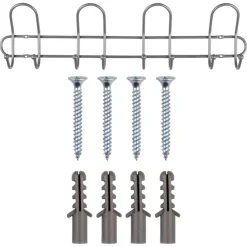 OK kapstok 8 haken Astrid grijs zamak 540 mm