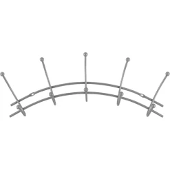 OK kapstok 5 haken Jeanne grijs zamak 450 mm