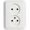 Inbouw Schakelmateriaal|Stopcontacten & Overige Contactdozen > OK stopcontact inbouw dubbel wit