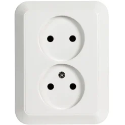 Inbouw Schakelmateriaal|Stopcontacten & Overige Contactdozen > OK stopcontact inbouw dubbel wit