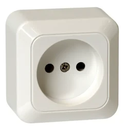 Opbouw Schakelmateriaal|Stopcontacten & Overige Contactdozen > OK stopcontact opbouw enkel wit