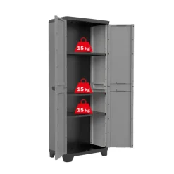 Gereedschapskasten > Geen Opbergkast Stilo kunststof grijs 39 x 68 x 174 cm