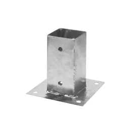 Paalhouder met Plaat Verzinkt 12x12 cm