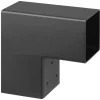 Houtverbinders|Houtverbinders > Geen Paalverbinder voor pergola hoekstuk 2-kants 9x9 cm zwart
