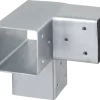 Houtverbinders|Houtverbinders > Geen Paalverbinder voor pergola hoekstuk 3-kants 7x7 cm gegalvaniseerd