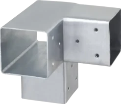 Houtverbinders|Houtverbinders > Geen Paalverbinder voor pergola hoekstuk 3-kants 7x7 cm gegalvaniseerd