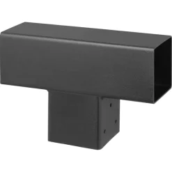 Houtverbinders|Houtverbinders > Geen Paalverbinder voor pergola T-verbindingsstuk 3-kants 9x9 cm zwart