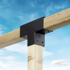 Houtverbinders|Houtverbinders > Geen Paalverbinder voor pergola T-verbindingsstuk 3-kants 9x9 cm zwart