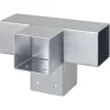 Houtverbinders|Houtverbinders > Geen Paalverbinder voor pergola T-verbindingsstuk 4-kants 7x7 cm gegalvaniseerd