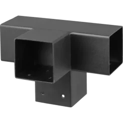 Houtverbinders|Houtverbinders > Geen Paalverbinder voor pergola T-verbindingsstuk 4-kants 9x9 cm zwart
