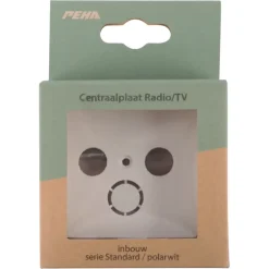 Inbouw Schakelmateriaal|Opbouw Schakelmateriaal > Peha Standard Centraalplaat Radio/TV wit