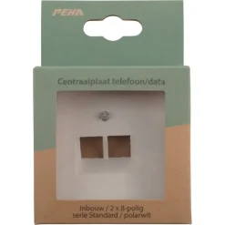 Inbouw Schakelmateriaal|Opbouw Schakelmateriaal > Peha Standard Centraalplaat UTP Wit