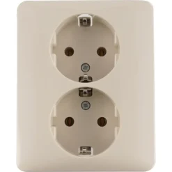 Inbouw Schakelmateriaal|Stopcontacten & Overige Contactdozen > Peha Standard Stopcontact Dubbel RA Crème