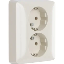 Inbouw Schakelmateriaal|Stopcontacten & Overige Contactdozen > Peha Standard Stopcontact Dubbel RA Crème