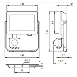 Werklampen > Philips breedstraler met bewegingssensor 1900 lumen 4000K 20W