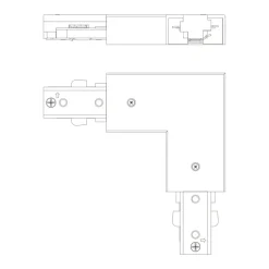 Audio & Video Accessoires > Philips EasyLink L-vormige connector linkse hoek railverlichting wit